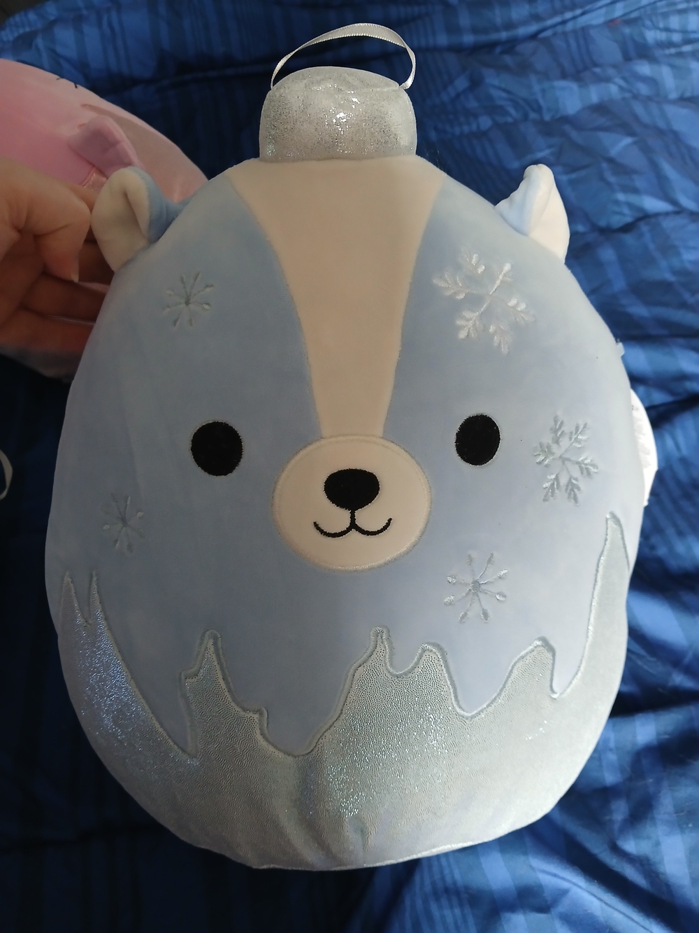 Squishmallows Light Blue Arctic Bear Plush Ornament